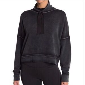 Free People Movement Lara Pullover Grey Black XS